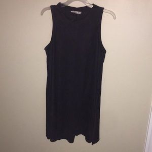 BLACK FELT MIDI DRESS CASUAL!